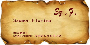 Szomor Florina névjegykártya